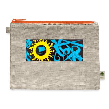 T-SHIRTS SHOPFRONT DESIGNS TEES PACIFIC TRAVEL 2 - Hemp Carry All Pouch - natural/orange - Front