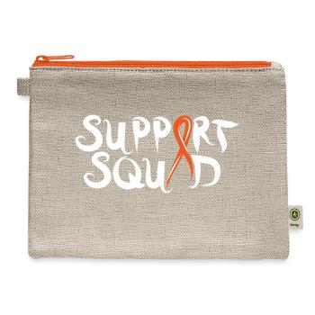 Leukemia Support Squad - Hemp Carry All Pouch - natural/orange - Front