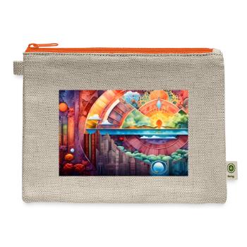 Realm of Arcane Wonders - Hemp Carry All Pouch - natural/orange - Front