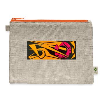 T-SHIRTS SHOPFRONT DESIGNS TEES PACIFIC TRAVEL 1 - Hemp Carry All Pouch - natural/orange - Front