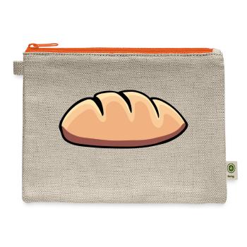 food loaf of bread - Hemp Carry All Pouch - natural/orange - Front