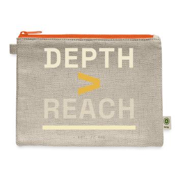 Depth Over Reach Minimalist Creator - Hemp Carry All Pouch - natural/orange - Front