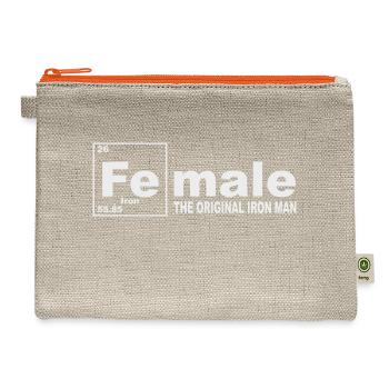 FEMALE IM ORIGINAL - Hemp Carry All Pouch - natural/orange - Front
