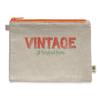 Vintage Original Parts - Hemp Carry All Pouch - natural/orange - Front