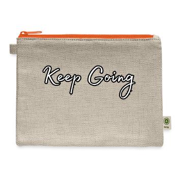 Keep Going - Hemp Carry All Pouch - natural/orange - Front