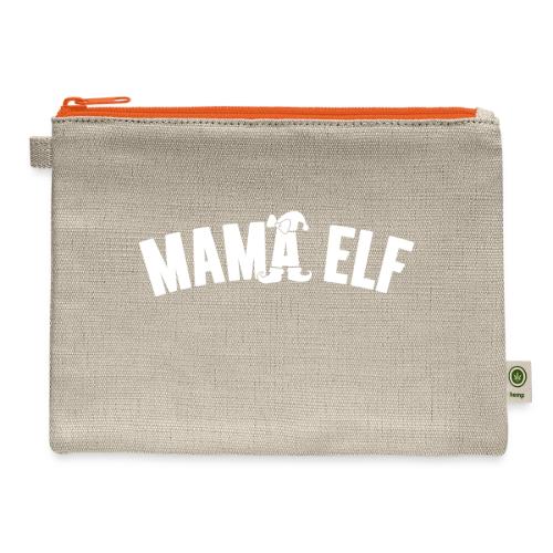 Mama Elf in White - Hemp Carry All Pouch