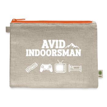 Avid Indoorsman: Indoor Enthusiast - Hemp Carry All Pouch - natural/orange - Front