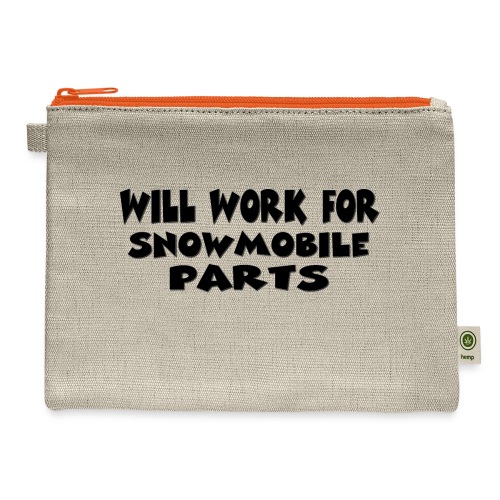 Will Work For Snowmobile Parts - Hemp Carry All Pouch