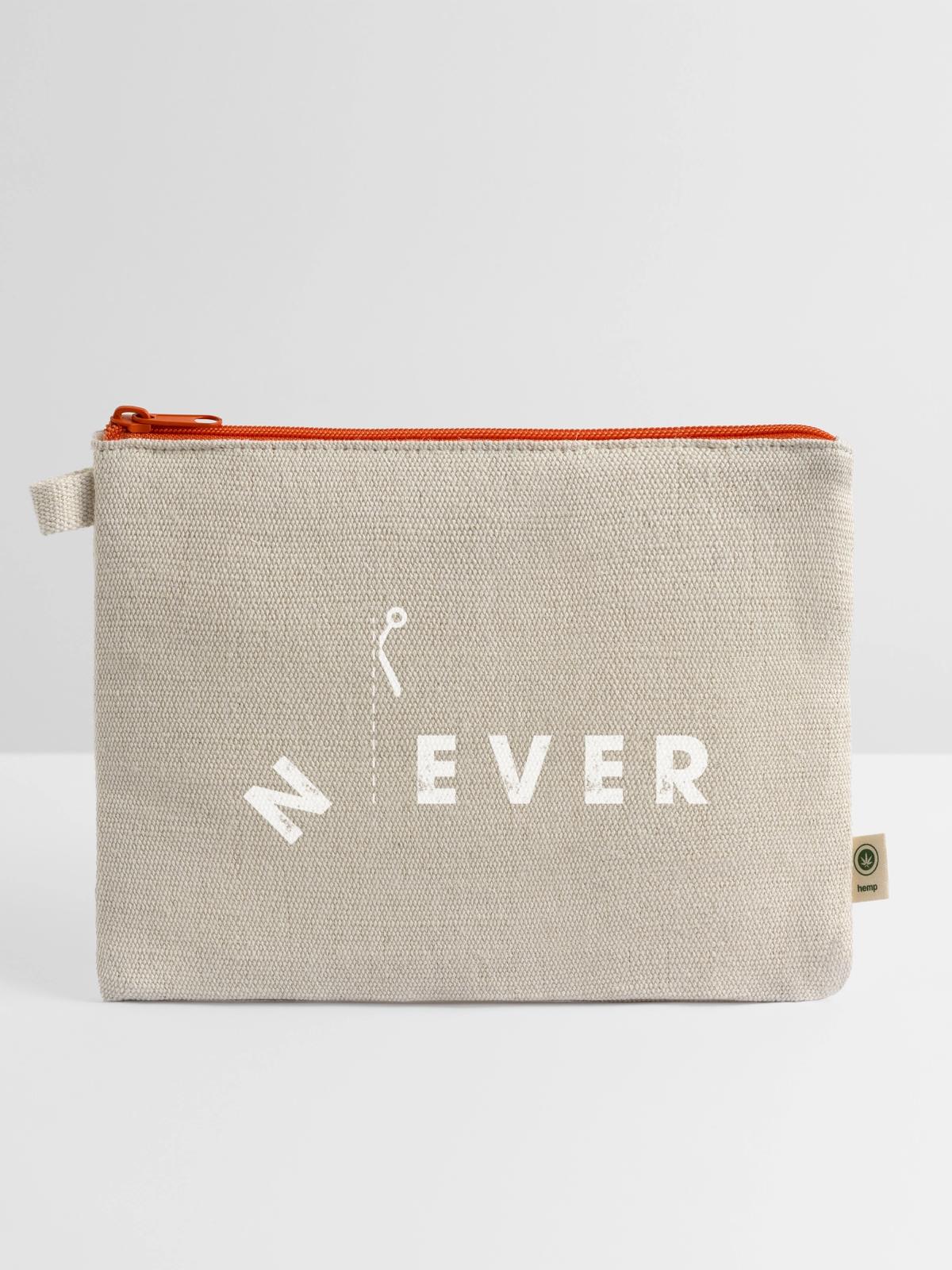 Never Cut Line - Hemp Carry All Pouch - natural/orange - Front