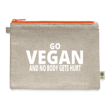 Go Vegan - Hemp Carry All Pouch - natural/orange - Front