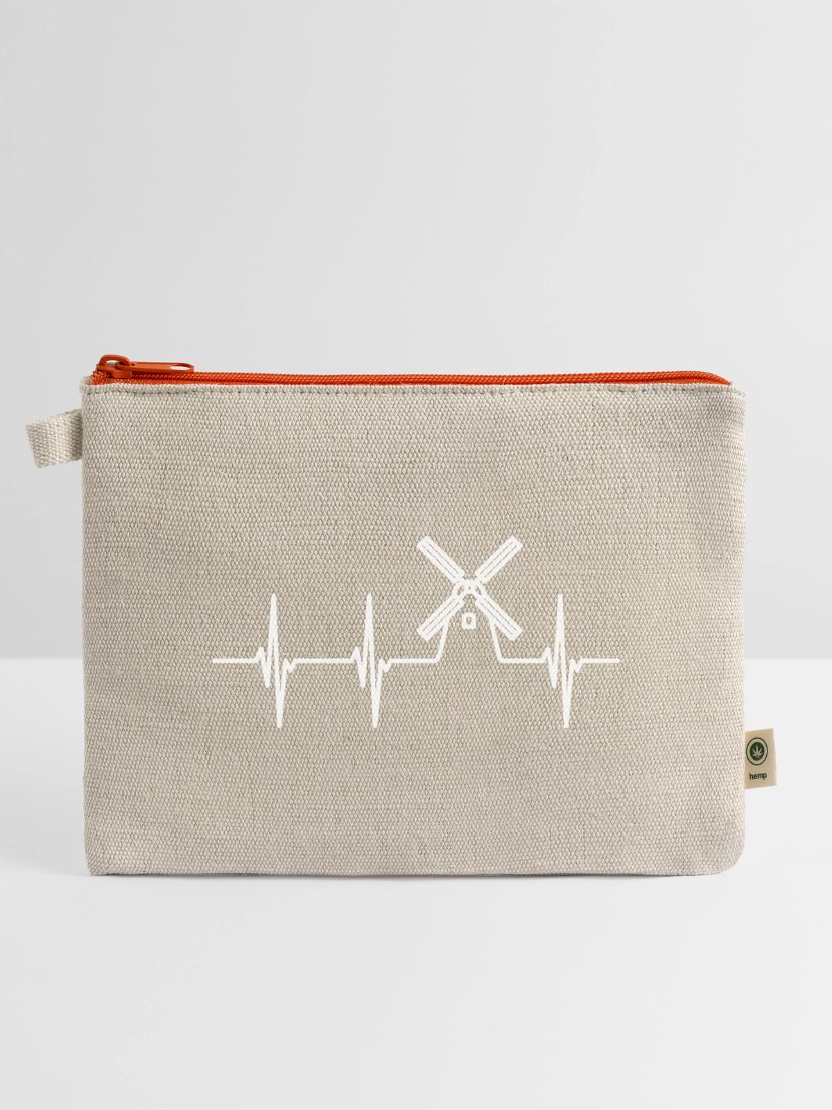 Farming Windmill ECG - Hemp Carry All Pouch - natural/orange - Front
