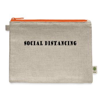 Social Distancing - Hemp Carry All Pouch - natural/orange - Front