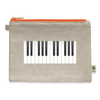 Piano Keys - Hemp Carry All Pouch - natural/orange - Front