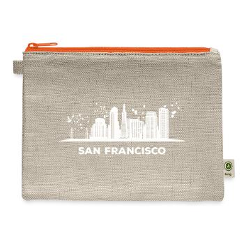 San Franciscans Skyline San Francisco - Hemp Carry All Pouch - natural/orange - Front