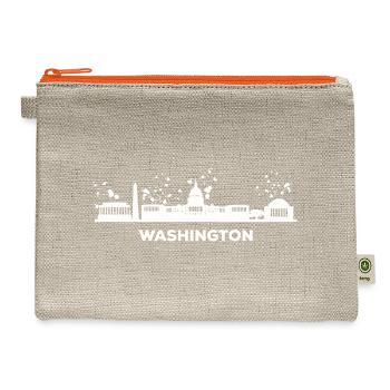 Washingtonian Skyline Washington - Hemp Carry All Pouch - natural/orange - Front