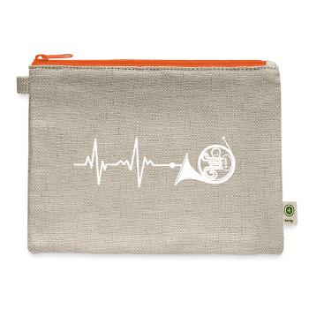 ECG Horn Octopus - Hemp Carry All Pouch - natural/orange - Front