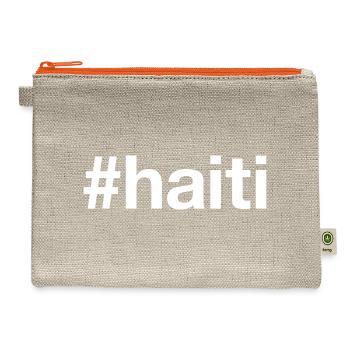 HAITI Hashtag - Hemp Carry All Pouch - natural/orange - Front