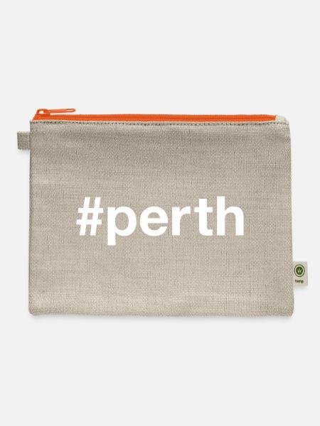PERTH Australia Hashtag - Hemp Carry All Pouch - natural/orange