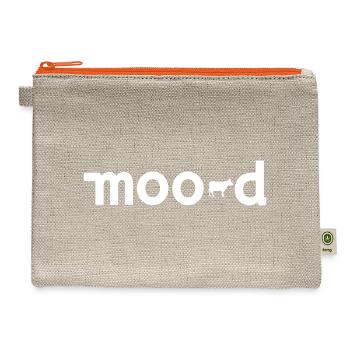 Mood Cow Wordplay Minimal - Hemp Carry All Pouch - natural/orange - Front