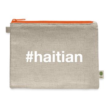 HAITIAN Haiti Hashtag - Hemp Carry All Pouch - natural/orange - Front