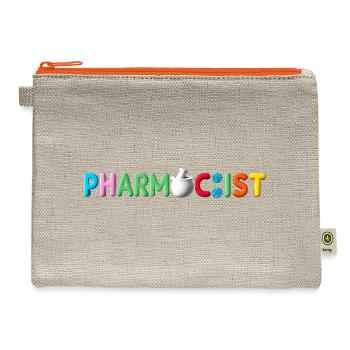 Fun & Colorful Pharmacy Design - Hemp Carry All Pouch - natural/orange - Front