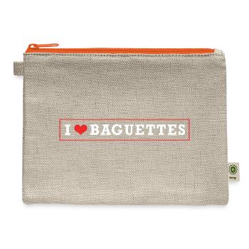 French Bread Baguette - Hemp Carry All Pouch - natural/orange - Front