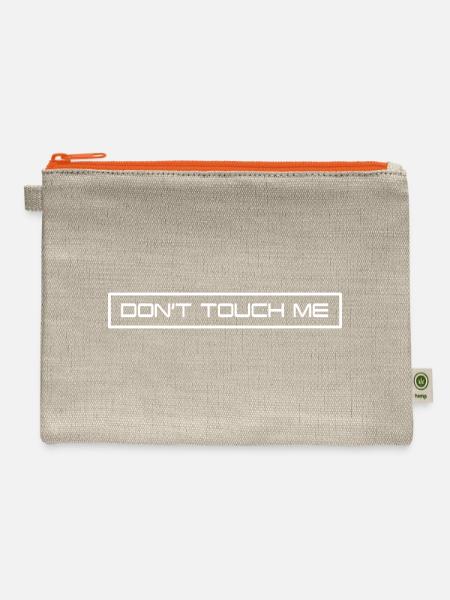 DON'T TOUCH ME - Hemp Carry All Pouch - natural/orange