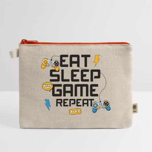 Eat Sleep Game Repeat! - Hemp Carry All Pouch