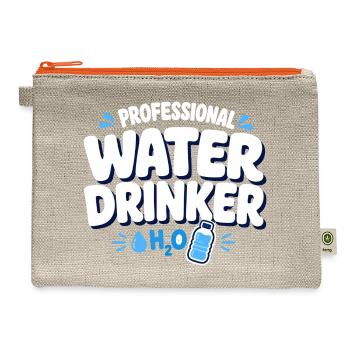 Professional Water Drinker - Hemp Carry All Pouch - natural/orange - Front