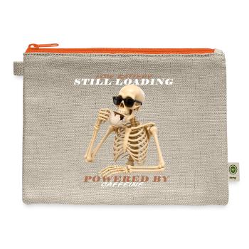 Low Battery Powered By Coffee - Hemp Carry All Pouch - natural/orange - Front
