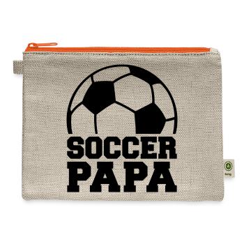 Soccer Papa - Hemp Carry All Pouch - natural/orange - Front