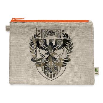 army military air force navy marines america usa - Hemp Carry All Pouch - natural/orange - Front