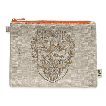 army military air force navy marines america usa - Hemp Carry All Pouch - natural/orange - Front