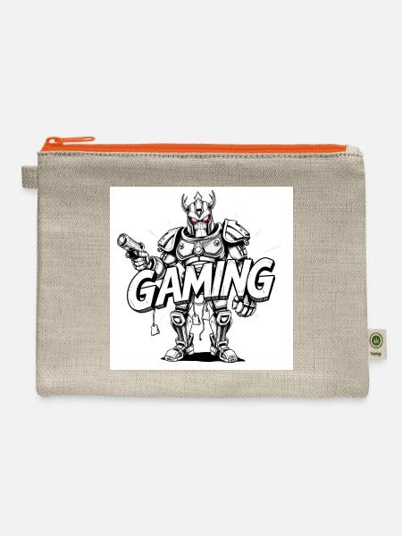 Gaming Knight Armor - Hemp Carry All Pouch - natural/orange