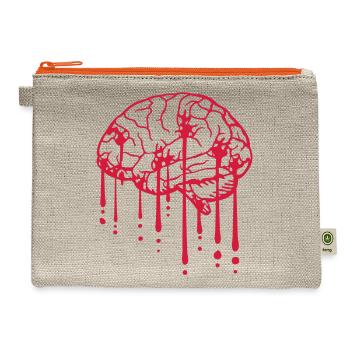 Blood Brain Drop - Hemp Carry All Pouch - natural/orange - Front