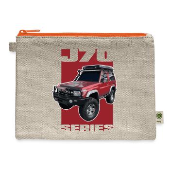 J70 Series Toyota Landcruiser - Hemp Carry All Pouch - natural/orange - Front