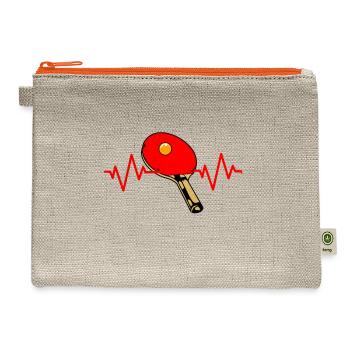 Ping Pong - Hemp Carry All Pouch - natural/orange - Front