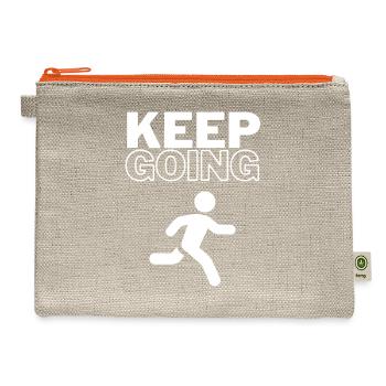 Keep Going - Hemp Carry All Pouch - natural/orange - Front