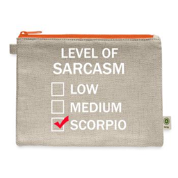 Level of Sarcasm Scorpio - Hemp Carry All Pouch - natural/orange - Front