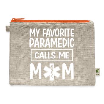 Paramedic Mom - Hemp Carry All Pouch - natural/orange - Front