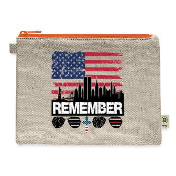 911 Anniversary - Hemp Carry All Pouch - natural/orange - Front
