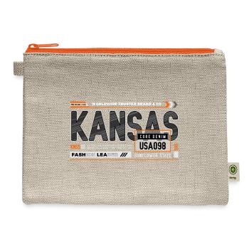 Kansas core - Hemp Carry All Pouch - natural/orange - Front
