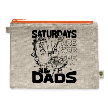 Bbq Grill Saturdays Are For The Dads - Hemp Carry All Pouch - natural/orange - Front