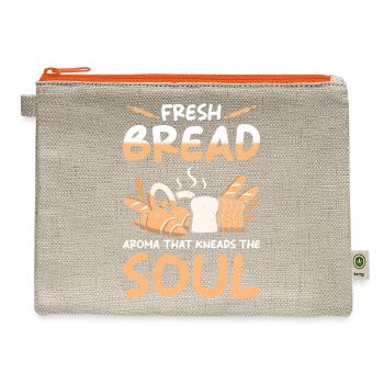 Bread Lover Fresh Baked Bread Baker Baking - Hemp Carry All Pouch - natural/orange - Front