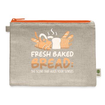 Bread Lover Fresh Baked Bread Baker Baking - Hemp Carry All Pouch - natural/orange - Front
