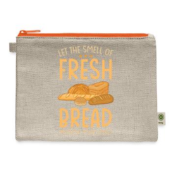 Bread Lover Fresh Baked Bread Baker Baking - Hemp Carry All Pouch - natural/orange - Front