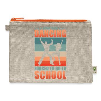 Born To Go Dancing Forced To Go To School - Hemp Carry All Pouch - natural/orange - Front
