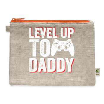 Level up to daddy - Hemp Carry All Pouch - natural/orange - Front