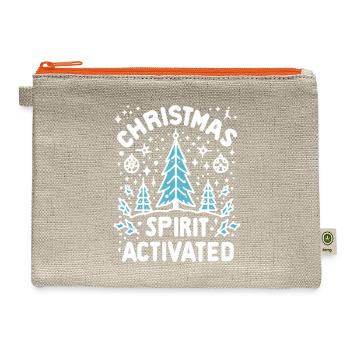 Christmas Spirit Activated - Hemp Carry All Pouch - natural/orange - Front