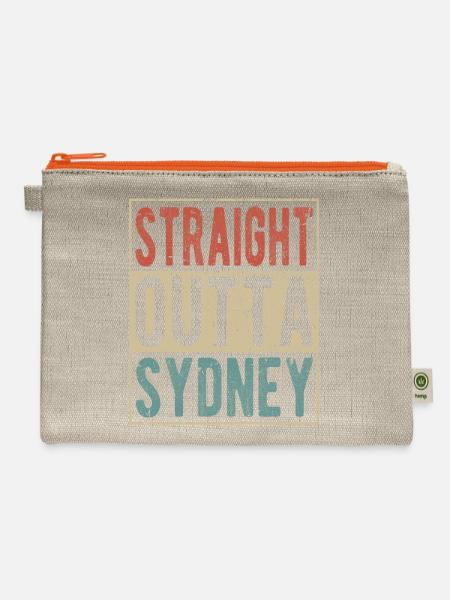 Straight outta Sydney - Hemp Carry All Pouch - natural/orange
